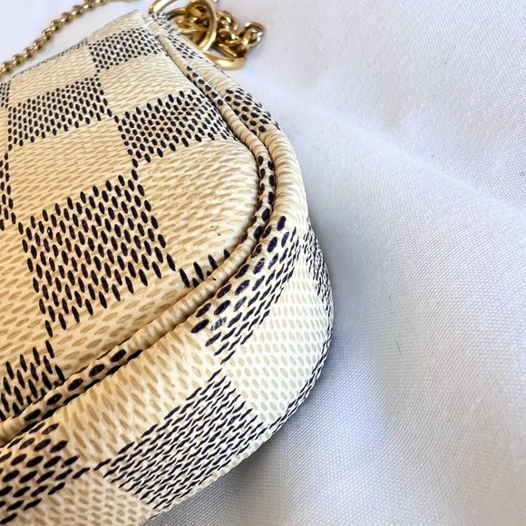 Authentic Louis Vuitton Damier Azur Mini Pochette - Picture 8 of 10